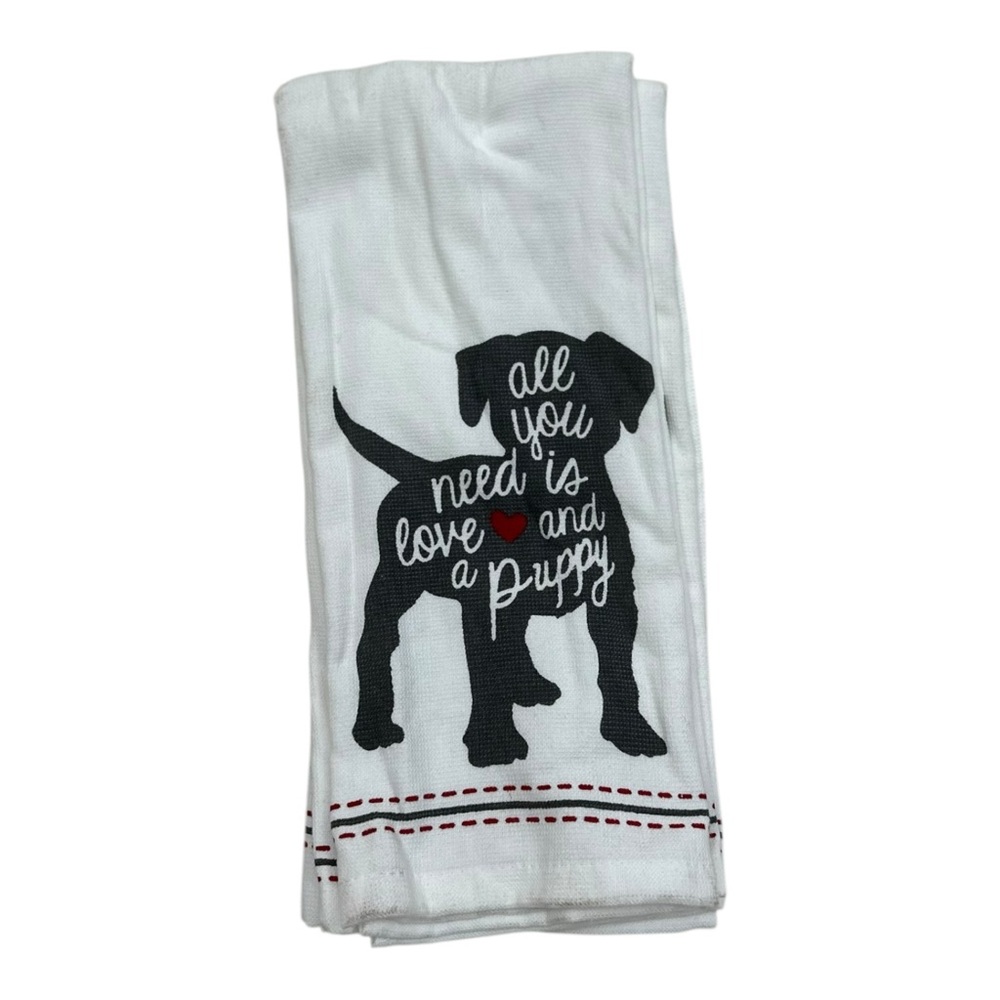 Unbranded Set of 2 Silhoutted Dog Kitchen Towels NWOT
